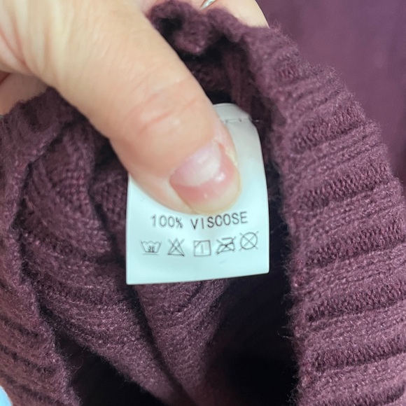 Merlot Sweater Dress Viscose Large/XL - Picture 8 of 9